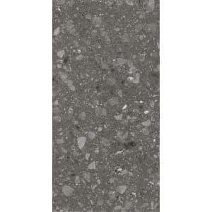 Bodenfliese Feinsteinzeug Anthrazit Glasiert Matt 60 cm x 120 cm