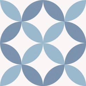 Bodenfliese Feinsteinzeug Barcelona Blau Glasiert Matt 25 cm x 25 cm