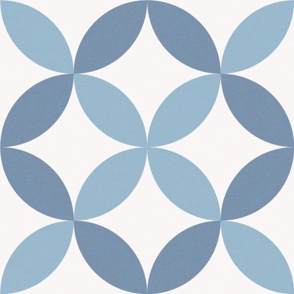 Bodenfliese Feinsteinzeug Barcelona Blau Glasiert Matt 25 cm x 25 cm