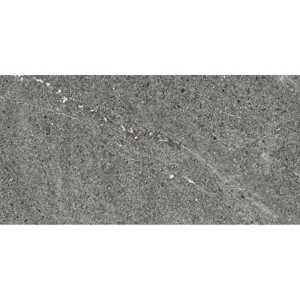 Bodenfliese Feinsteinzeug Manhattan Grau Teilpoliert 60 cm x 30 cm
