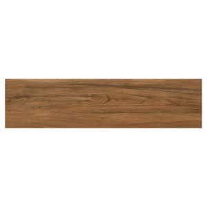 Bodenfliese Feinsteinzeug Oak Braun 90 cm x 22