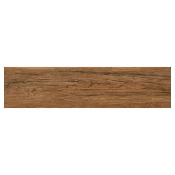 Bodenfliese Feinsteinzeug Oak Braun 90 cm x 22