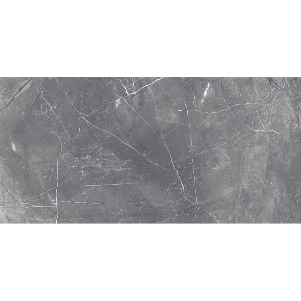 Bodenfliese Feinsteinzeug Schwarz Glasiert Poliert 60 cm x 120 cm