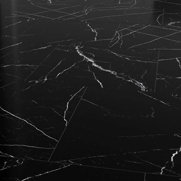 Bodenfliese Feinsteinzeug Schwarz Glasiert Poliert 60 cm x 60 cm