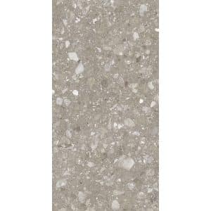Bodenfliese Feinsteinzeug Taupe Glasiert Matt 60 cm x 120 cm