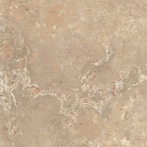 Bodenfliese Feinsteinzeug Travertino Creme Matt 60 cm x 60 cm