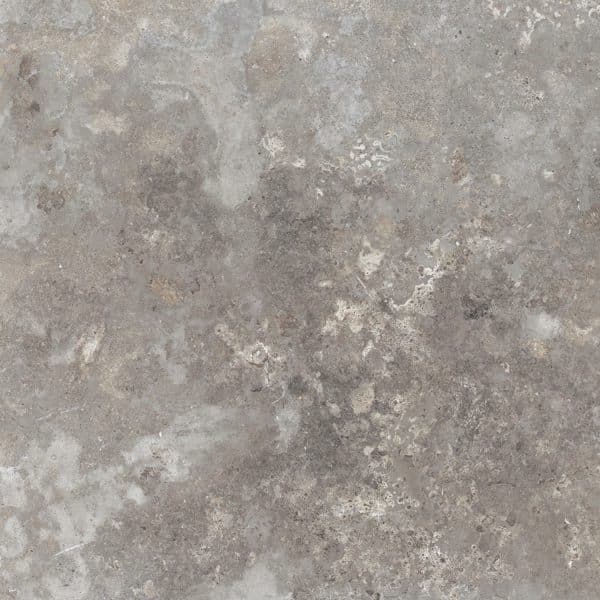 Bodenfliese Feinsteinzeug Travertino Grau 60 cm x 60 cm