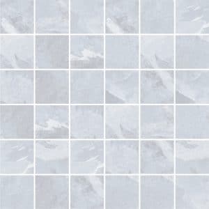 Bodenfliese Mosaik  Sondrio Grigio Feinsteinzeug Hellgrau Matt 30 x 30 cm