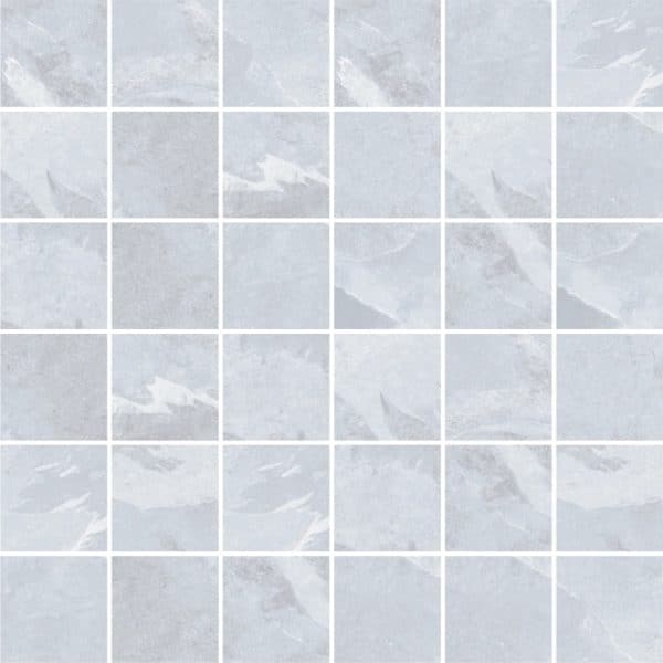 Bodenfliese Mosaik  Sondrio Grigio Feinsteinzeug Hellgrau Matt 30 x 30 cm