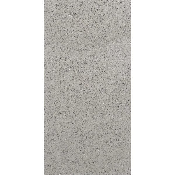 Bodenfliese Quarzkomposit Grau Glänzend Rektifizierung 60 cm x 30 cm