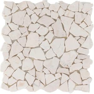 Bruchmosaikmatte Beige 28 cm x 28 cm