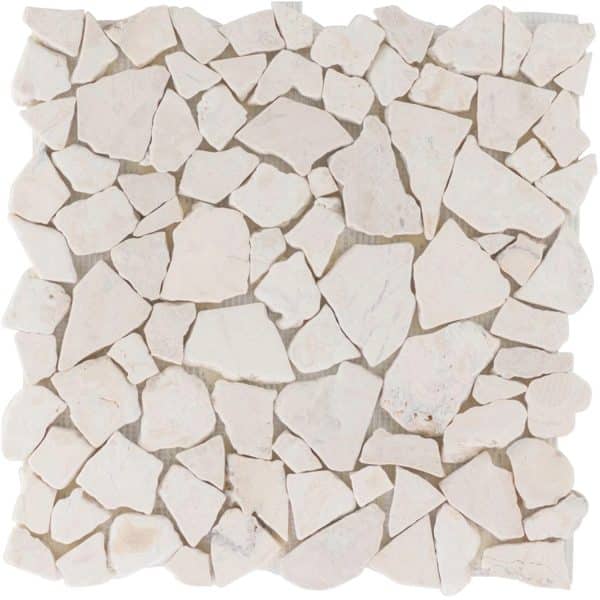 Bruchmosaikmatte Beige 28 cm x 28 cm