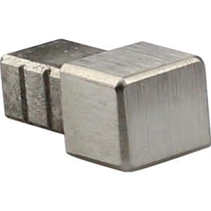 Ecke Quadrat-Abschlussprofil Edelstahl gebürstet 10 mm (2 Stk.)