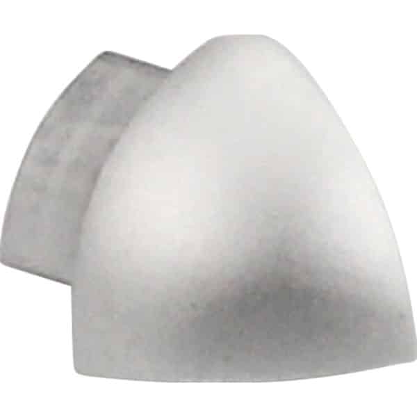 Ecke Viertelkreis-Abschlussprofil Alu eloxiert Silber glänzend 10 mm (2 Stk.)