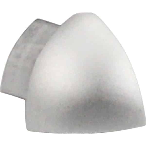 Ecke Viertelkreis-Abschlussprofil Alu eloxiert Silber glänzend 8 mm (2 Stk.)