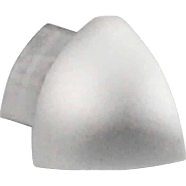 Ecke Viertelkreis-Abschlussprofil Alu eloxiert Silber matt 8 mm (2 Stk.)