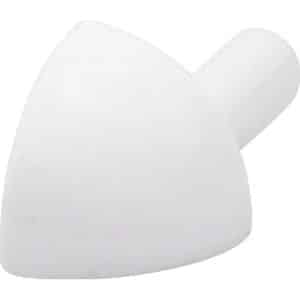 Ecke Viertelkreis-Abschlussprofil PVC glänzend Weiß 10 mm (4 Stk.)