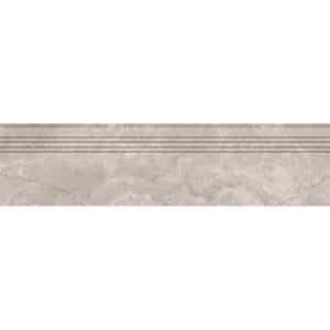 Feinsteinzeug Trittstufe Massa Grigio Glasiert Matt Rektifiziert 30 x 120 cm
