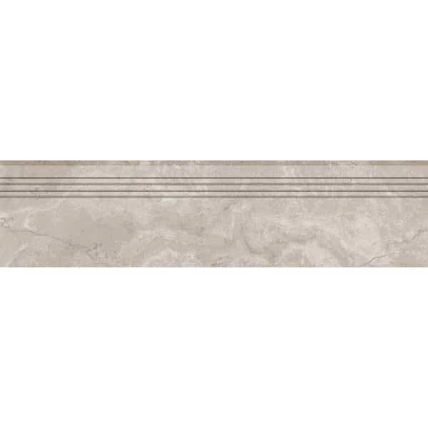 Feinsteinzeug Trittstufe Massa Grigio Glasiert Matt Rektifiziert 30 x 120 cm