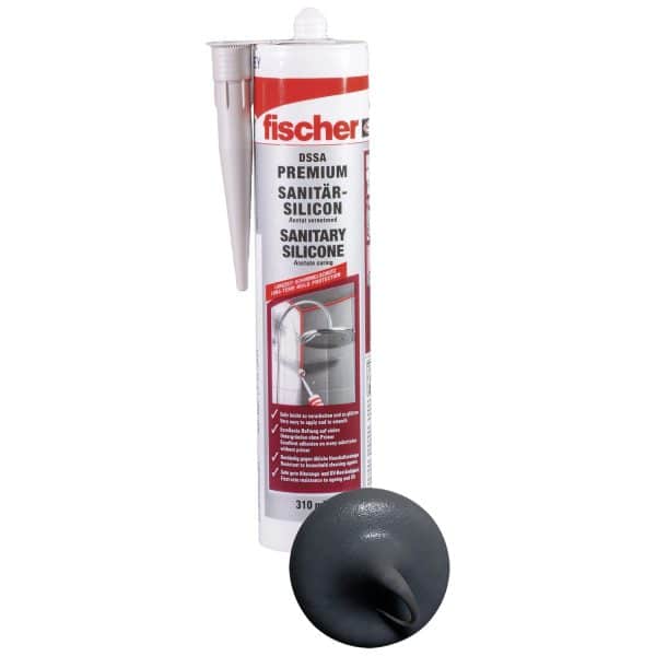 Fischer Sanitärsilicon DSSA Anthrazit 310 ml