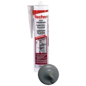Fischer Sanitärsilicon DSSA Dunkelgrau 310 ml