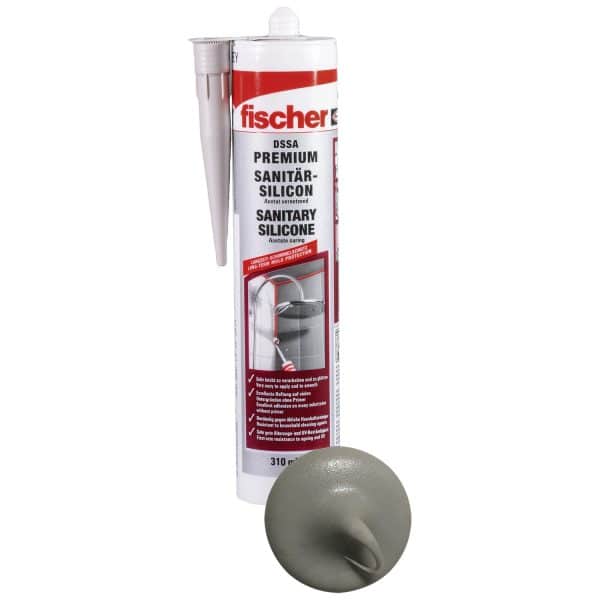 Fischer Sanitärsilicon DSSA Sanitärgrau 310 ml
