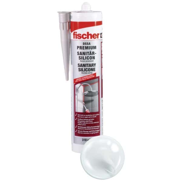 Fischer Sanitärsilicon DSSA Transparent 310 ml