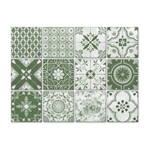 K&L Wall Art Fliesenaufkleber »Blumen-Ornamente Boho«