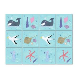 K&L Wall Art Fliesenaufkleber »Fische und Wale«
