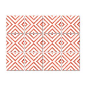 K&L Wall Art Fliesenaufkleber »Quadrate diagonal«