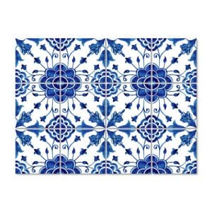 K&L Wall Art Fliesenaufkleber »Skandinavische Blumenmuster«