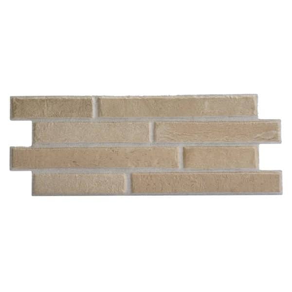 Klimex Verblender Feinsteinzeug UltraStrong Long Brick 40 cm x 16 cm Grau-Beige