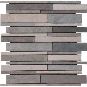 Marmormosaik Black Grey Creme 30