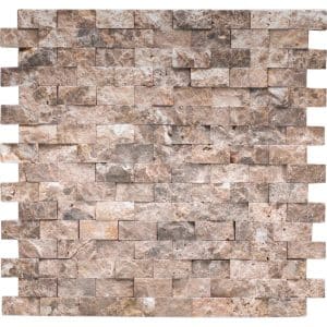 Marmormosaik Marron Emperado Brick Natural 32 cm x 32 cm
