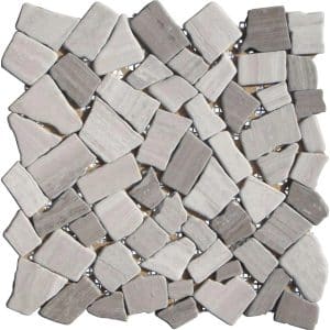 Marmormosaik Polygonal Matten Grey Stripes 30