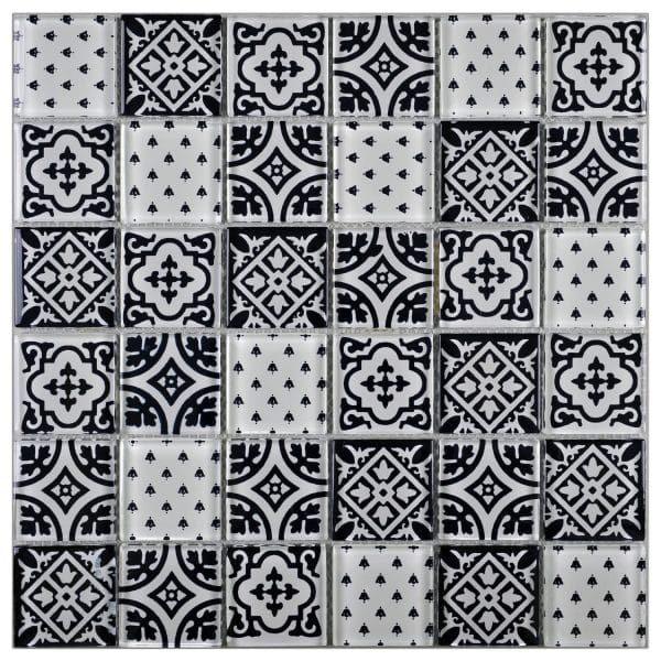 Mosaik Glas Retro Indigo 30 cm x 30 cm