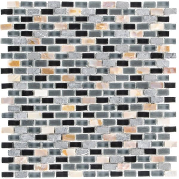Mosaik Glas & Stein 5th Avenue Black Mix Seashell 28