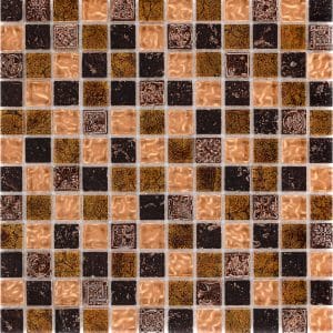 Mosaik Glas & Stein Maya Brown 30 cm x 30 cm