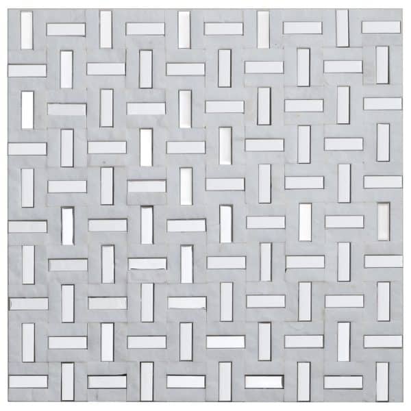 Mosaik Marmor & Aluminium Greek White 30 cm x 30 cm