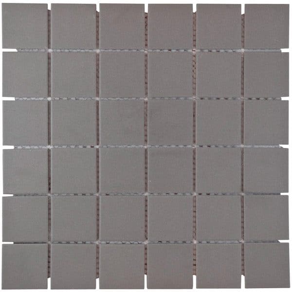 Mosaikmatte Antislip Dunkelgrau Keramik 30 cm x 30 cm