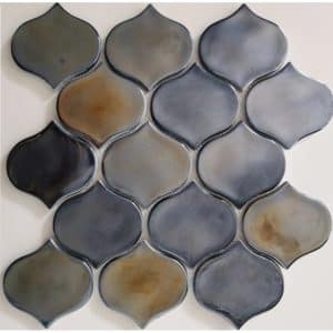 Mosaikmatte Cadiz Arabesque Keramik Schwarz 26