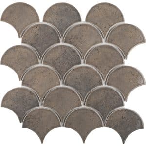 Mosaikmatte Castello Fächer Keramik Grau 29