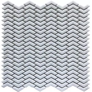 Mosaikmatte Cube 3 Glas Weiß 29 cm x 29
