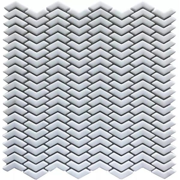 Mosaikmatte Cube 3 Glas Weiß 29 cm x 29