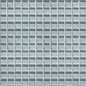 Mosaikmatte Glas Grau Uni 30 cm x 30 cm