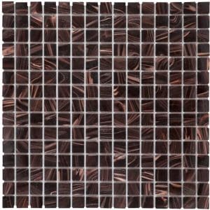 Mosaikmatte Glas Kupfer Dunkelbraun 33 cm x 33 cm