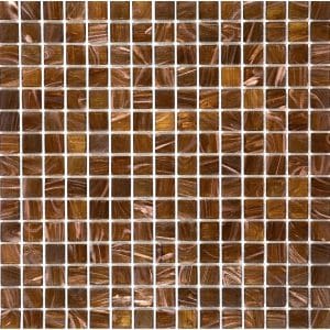 Mosaikmatte Glas Kupfer Hellbraun 32