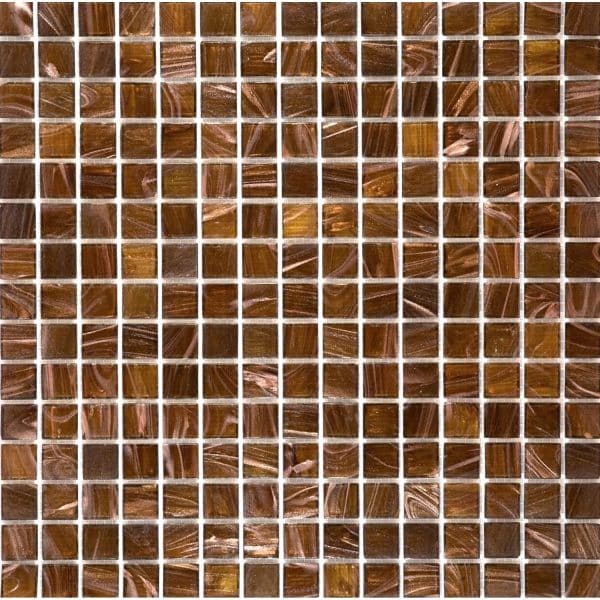 Mosaikmatte Glas Kupfer Hellbraun 32