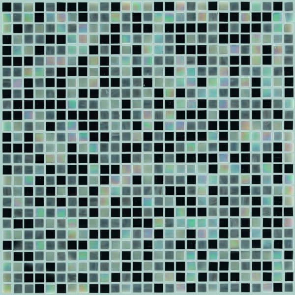 Mosaikmatte Glas Mini Black Grey White mix 29
