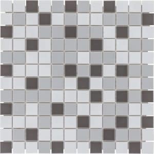 Mosaikmatte Keramik Antislip Grau-Mix 33 cm x 33 cm